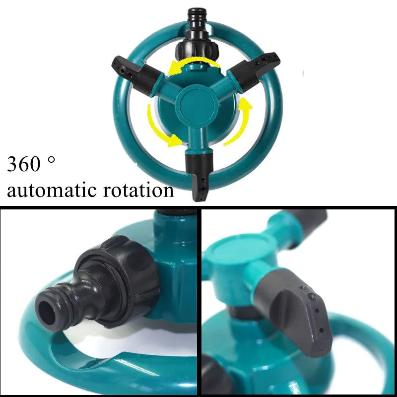 Sprinkler Nozzle 360 Degree Automatic Rotating Water Spray Garden