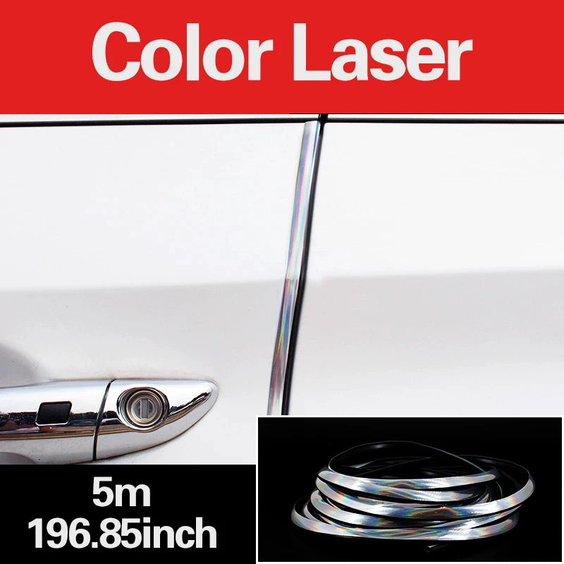 Car Door Edge Guards, 16ft Clear Chrome Universal U Shape Rubber Sealed Door Edge Protection Fit for Most Car