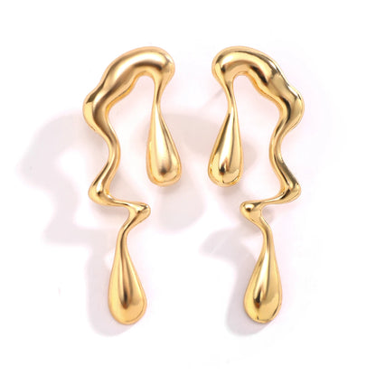 Drops Earrings for Women Vintage Gold Color Geometric
