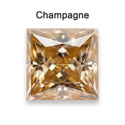 Moissanite Loose Stone VVS1 Princess Cut Charms Jewelry Making with Certificate
