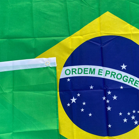 Brazil Flag Hanging Polyester Digital Print Brasil Brazilian Banner