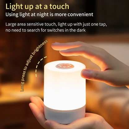 LED Touch Glow Night Light Baby Room Bedroom Lighting Table Lamp Bedside NEW