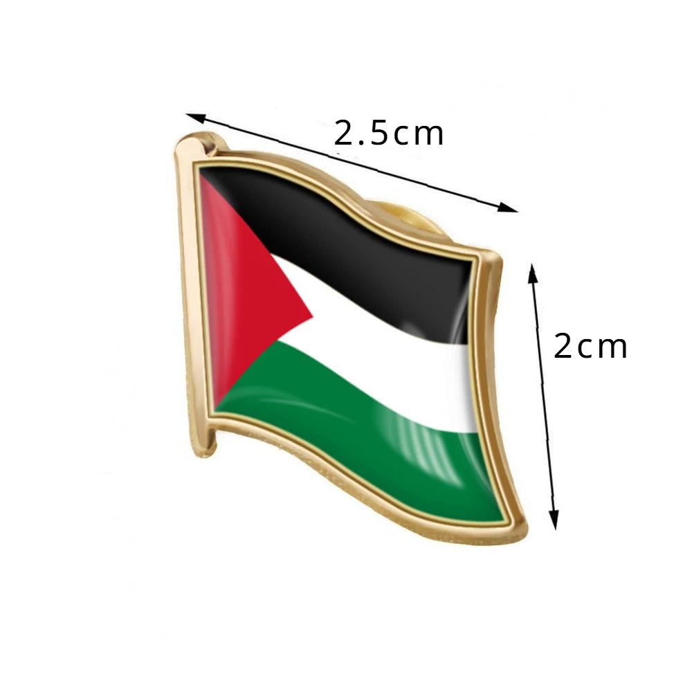 6Pcs Palestine Pin National Flag Brooch Country Metal Enamel Badge FREE PALESTINE
