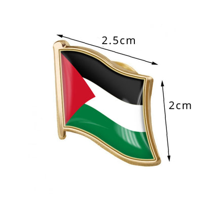 6Pcs Palestine Pin National Flag Brooch Country Metal Enamel Badge FREE PALESTINE