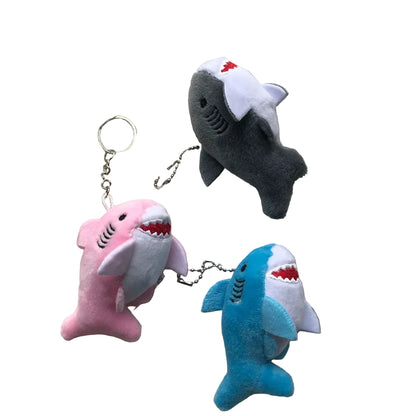 3Colors- 8CM Shark Plush Toy , Small Accessories Plush Shark Doll