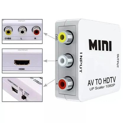AV TO HDMI-compatible Adapter 1080P Video Composite Converter AV2HDMI-compatible RCA To HDTV CVSB L R Video Scaler Converter Box