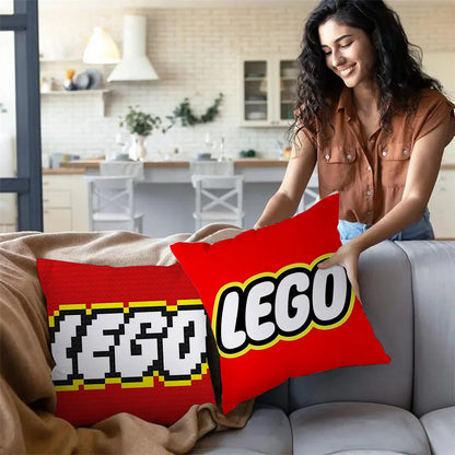 Cool For Legos Game Pillow Covers Cartoon Sofa Decorative Home Double-sided Printing Short Plush Cute Cushion Cover