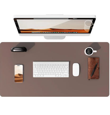 Mouse Pad Office Desk Mat Leather Desk Pad Protector Non-Slip PU Leather Desk Blotter