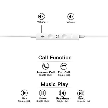 Earphones Type-C Earbuds Apple Lightning Headphones Iphone Samsung