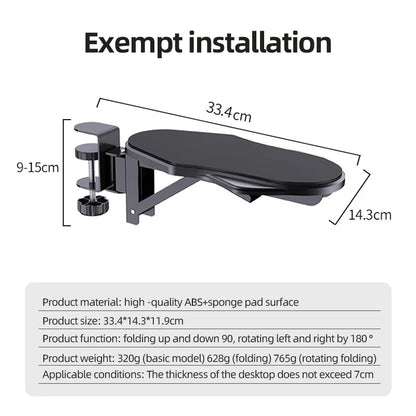 Computer Arm Rest For Desk Adjustable Ergonomic Wrist Rest Support For Keyboard Armrest Extender Rotating Mouse Pad Holder
