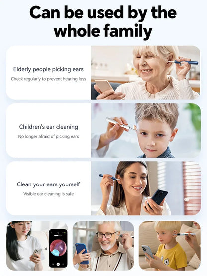 2026 New upgrade Visual Ear Wax Cleaner Camera Safe Earwax Removal Endoscope with 5M Camera Ear Cleaning Tools Ear Care
