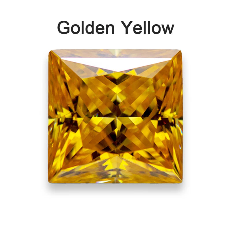 Moissanite Loose Stone VVS1 Princess Cut Charms Jewelry Making with Certificate
