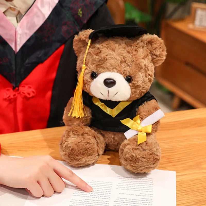 Cute Graduate Dr. Bear Plush Toy Stuffed Bear Kawaii Toys Funny Graduation Gift Home Decor
