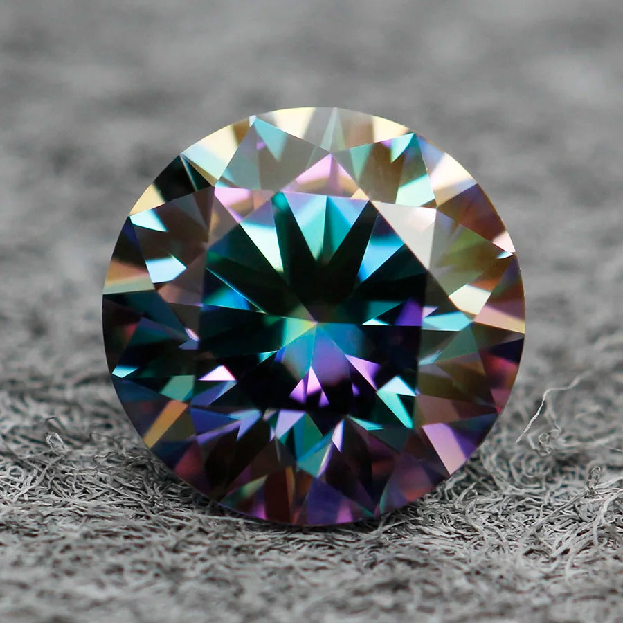 Loose Moissanite with Certificate Round Moissanite Stone GRA Diamonds Gemstones