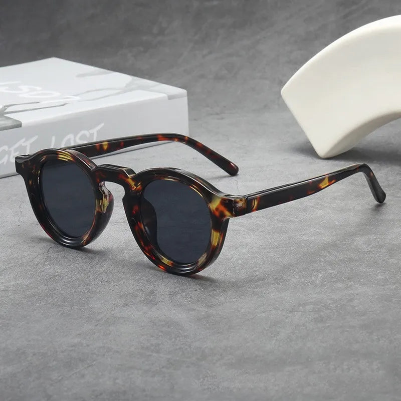 Small Frame Round Frame Uv Sunglasses Retro Sunglasses Cross-Border Sunglasses For Men'S Fashion Travel Accessory Outdoor Use