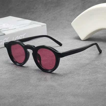 Small Frame Round Frame Uv Sunglasses Retro Sunglasses Cross-Border Sunglasses For Men'S Fashion Travel Accessory Outdoor Use
