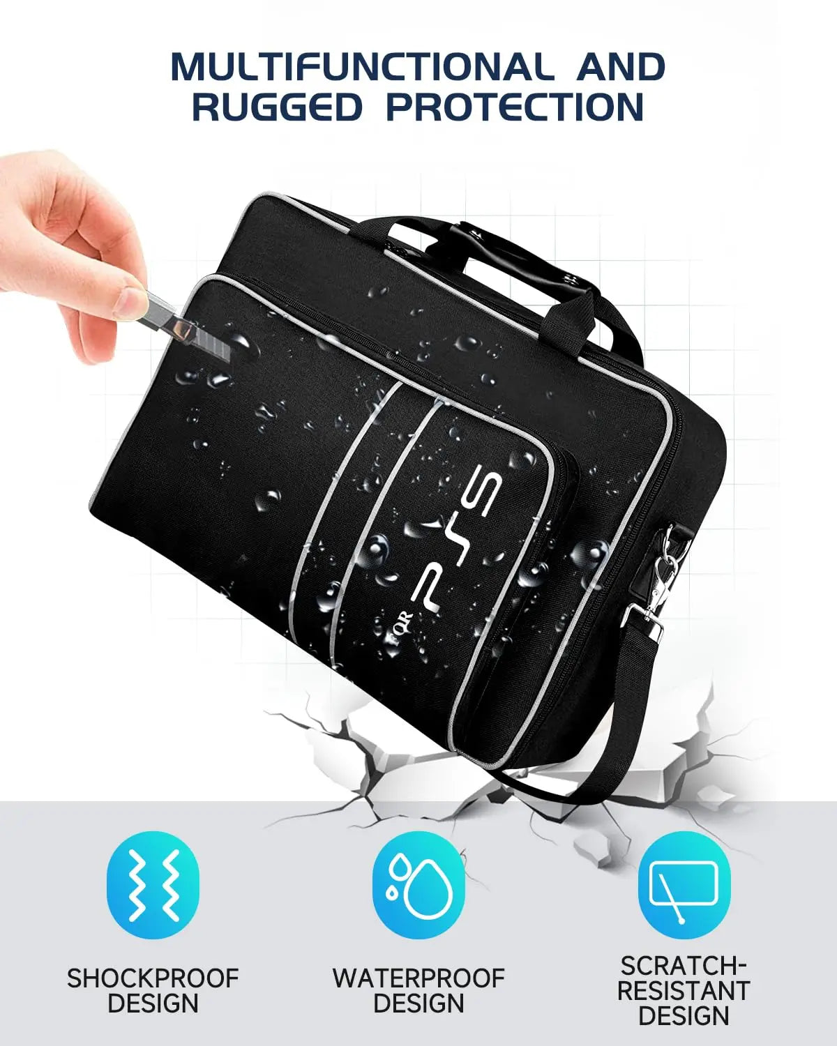 PS5 Travel Case Protective Bag Controllers Game Cards Headset NEW