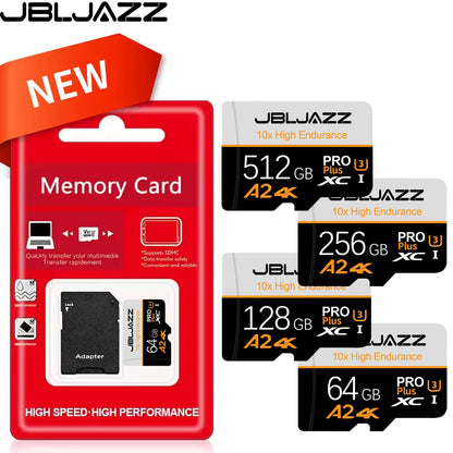 Micro SD Card Class 10 SD CARDS 128GB U3 V30 64GB 256GB 512GB  For Xiaomi Phone Camera PC
