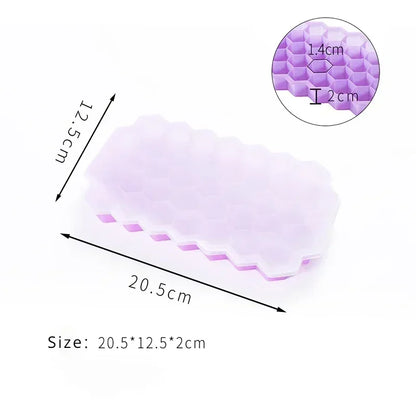 Food Grade Honeycomb Silicone Ice Tray Easy Release Ice Cube Film Reusable Freezer Mould Household Kitchen Drink Frozen Making