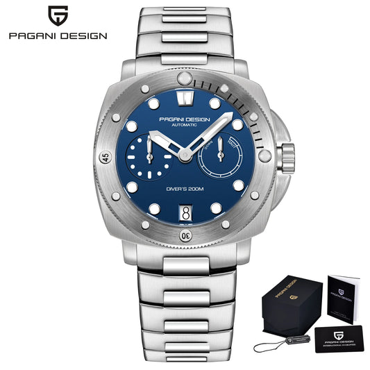 PAGANI Automatic Mechanical Watch Diver 200M Waterproof Sapphire