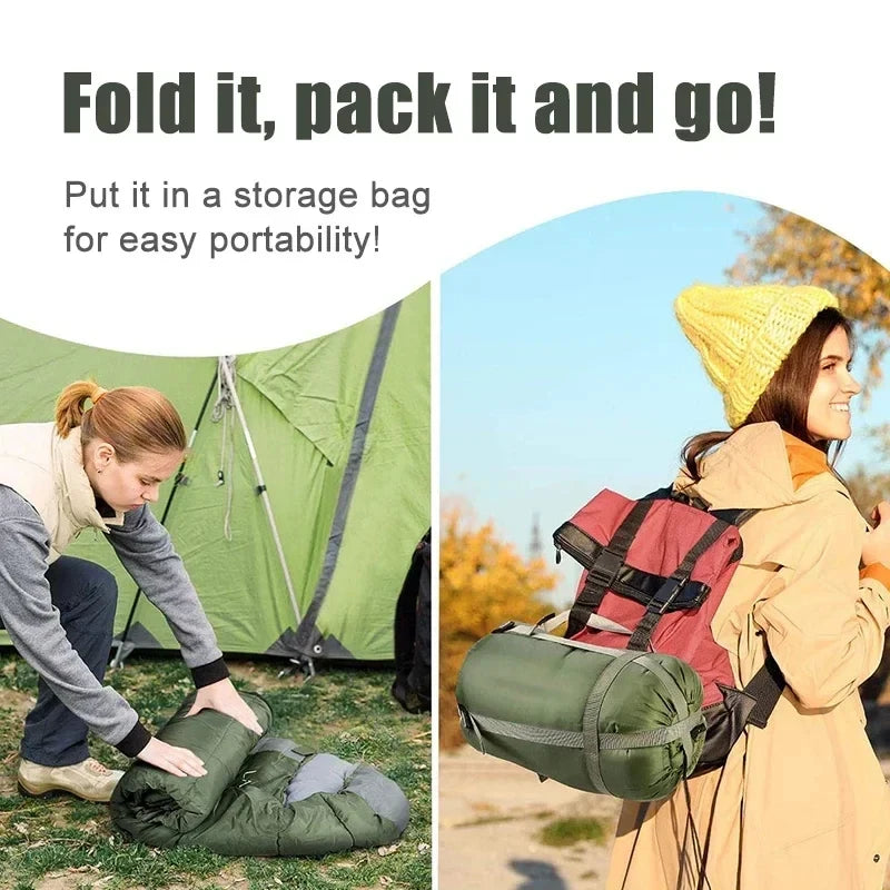 Sleeping Bag Ultralight Waterproof 4 Seasons Warm for Outdoor Hiking Backpacking Travel