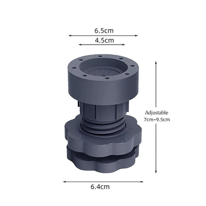4pc Universal Adjustable Height Washing Machine Foot Pads Silent Skid Raiser Mat Washing Machine Support Dampers Stand Furniture