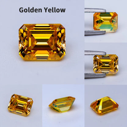 Moissanite Loose Stone VVS1 Emerald Cut Beads Jewelry Making with Certificate