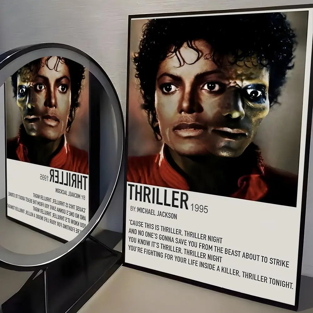 M-Michael J-Jackson Singer Album Poster Room Wall Art Decor Waterproof Stickers For Home Bar Bedroom Decoration