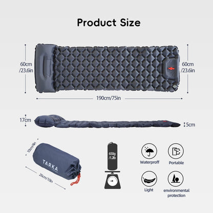 Inflatable Camping Mats Sleeping Pad Outdoor Air Cushion Hiking Picnic