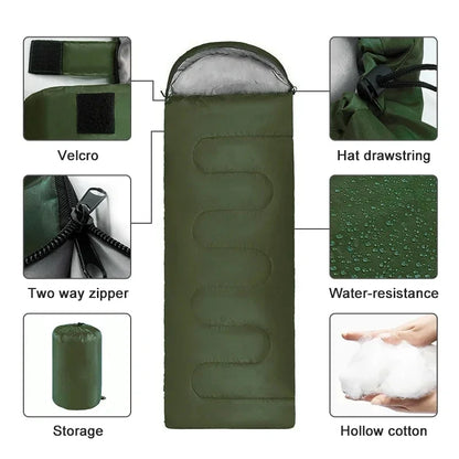 Sleeping Bag Ultralight Waterproof 4 Seasons Warm for Outdoor Hiking Backpacking Travel