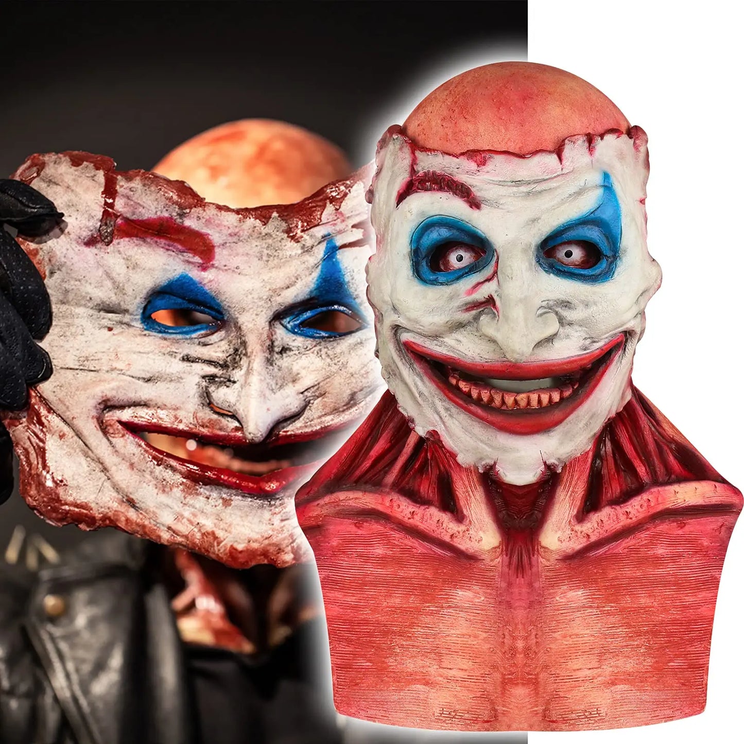 Scary Halloween Mask Tear-Off Type Skeleton Latex Mask Cosplay