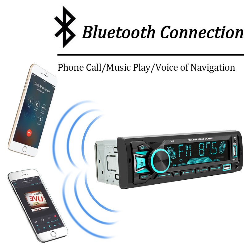 Car Radio 1din Srereo Bluetooth MP3 Player RC