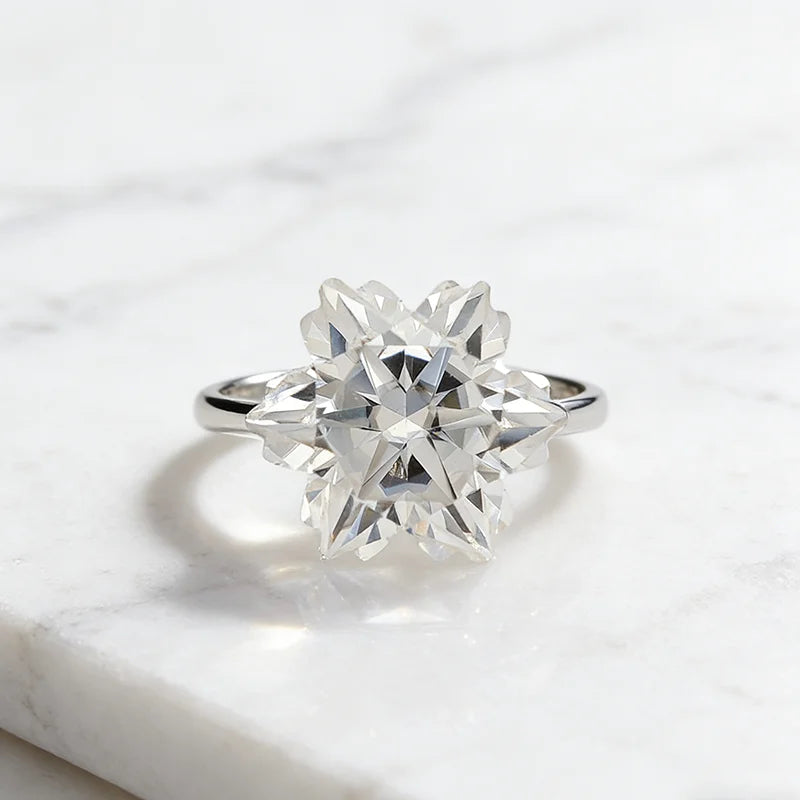 RARE Snowflake Cut Moissanite Loose Stones D Color Moissanite Certificate